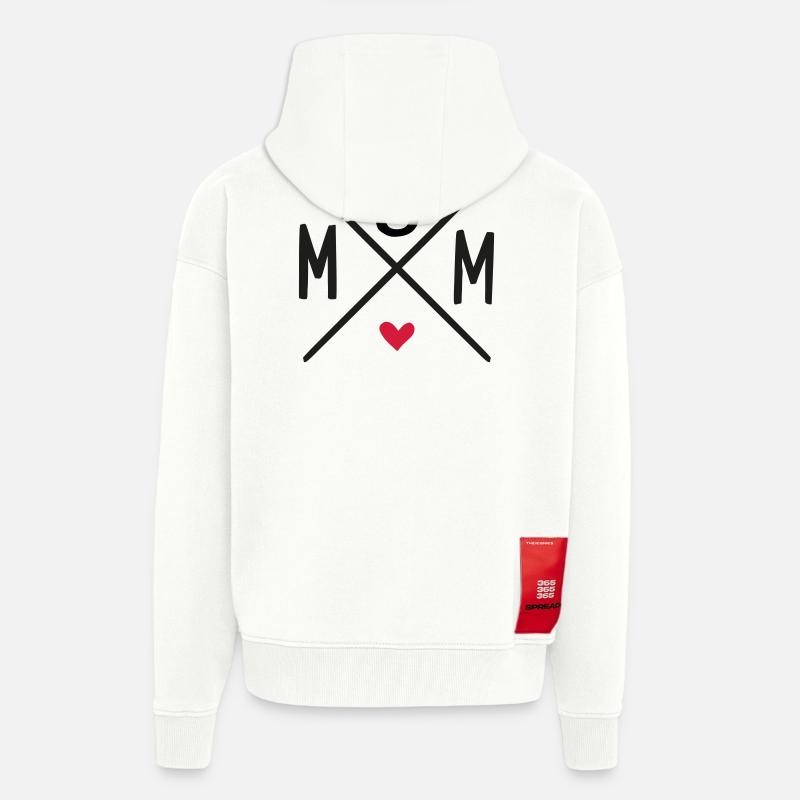 maman - Veste à capuche bio épaisse oversize fabriqué en UE - OFF WHITE