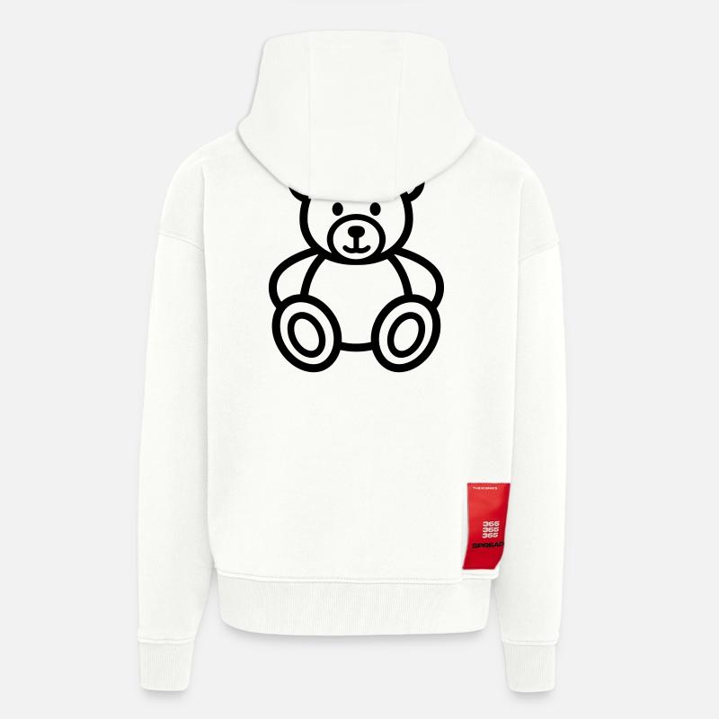 ours - Veste à capuche bio épaisse oversize fabriqué en UE - OFF WHITE