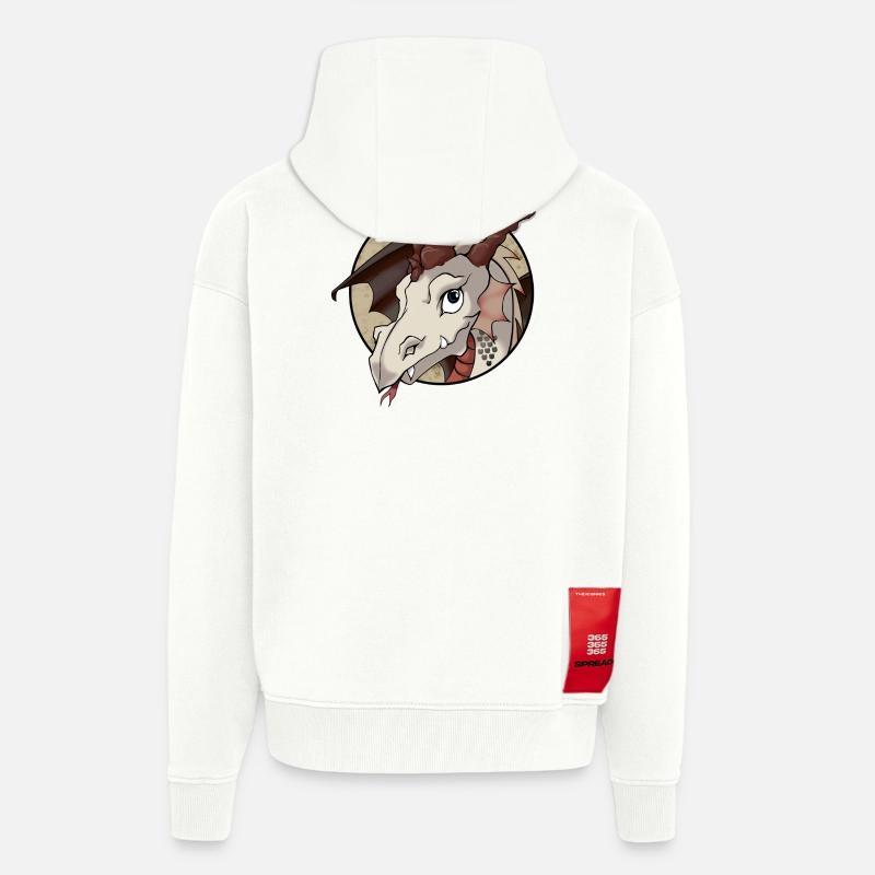 Dragon mignon - Veste à capuche bio épaisse oversize fabriqué en UE - OFF WHITE