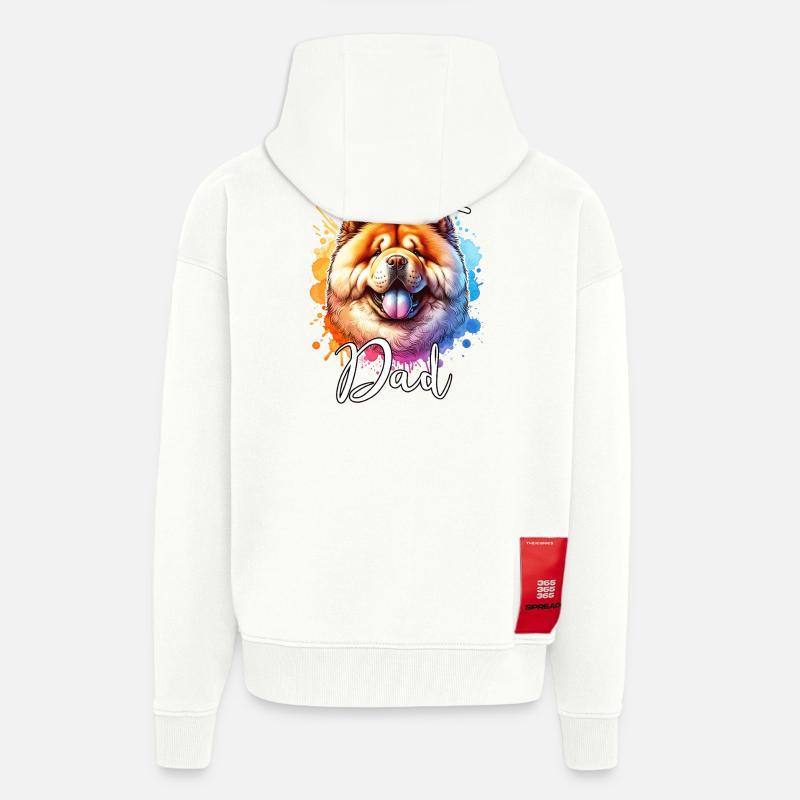 Papa Chowchow - Veste à capuche bio épaisse oversize fabriqué en UE - OFF WHITE