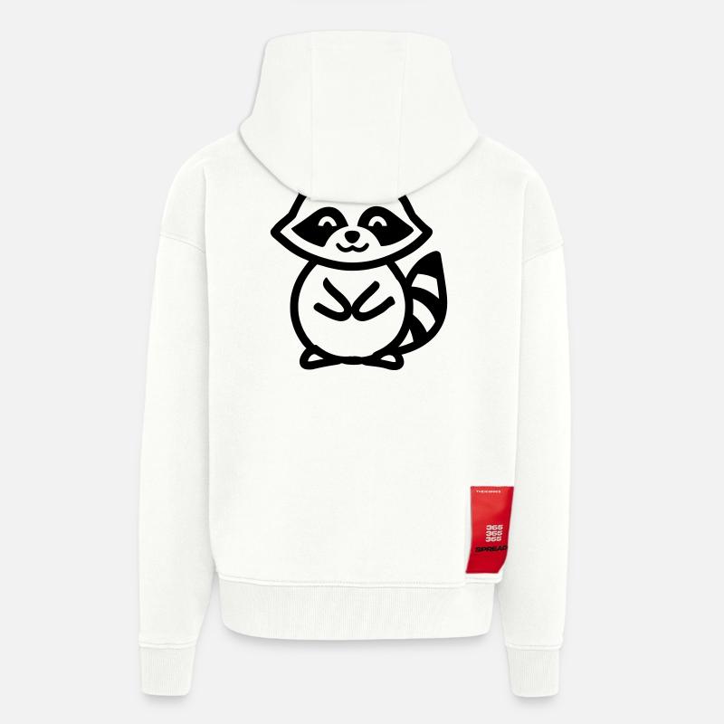 Waschbär - Zip Hoodie - made by SPREAD - OFF WHITE