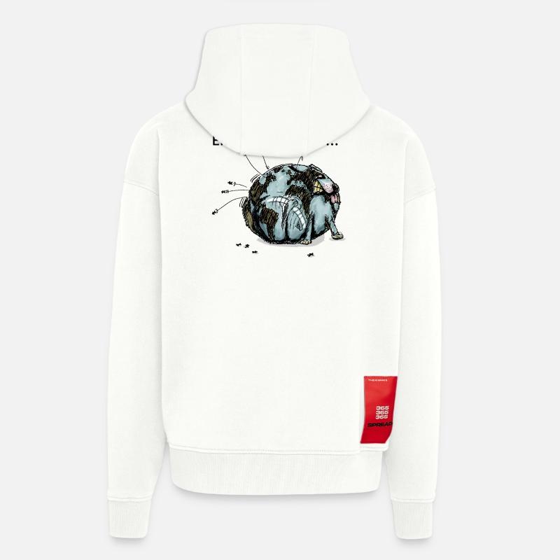 Weltköter - Zip Hoodie - made by SPREAD - OFF WHITE