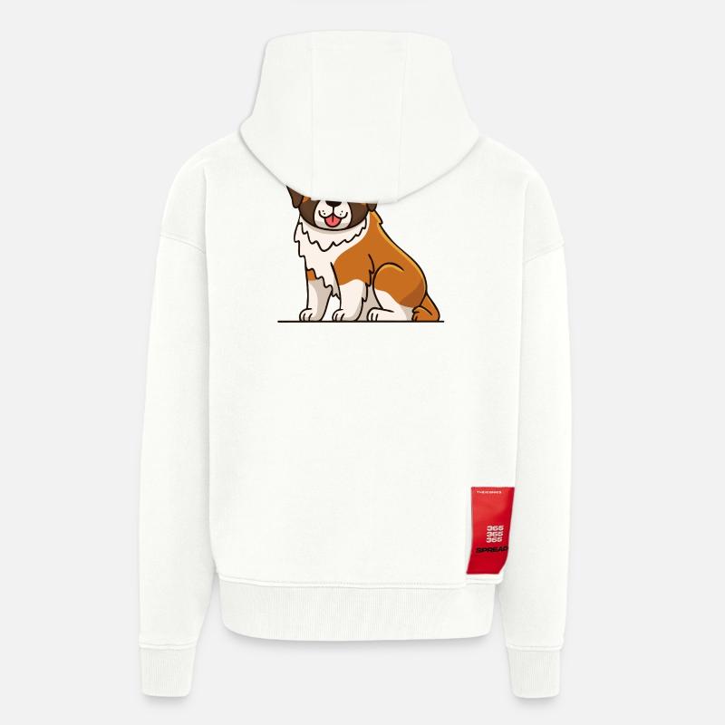 Bernhardiner (Comic) - Zip Hoodie - made by SPREAD - OFF WHITE