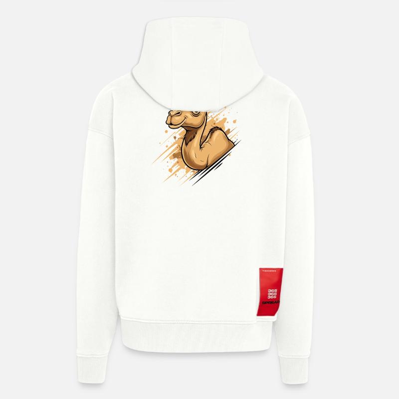Kamel Karikatur Spritz-Splash - Zip Hoodie - made by SPREAD - OFF WHITE