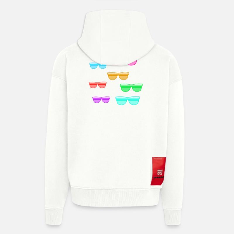 Lunettes de soleil - Veste à capuche bio épaisse oversize fabriqué en UE - OFF WHITE