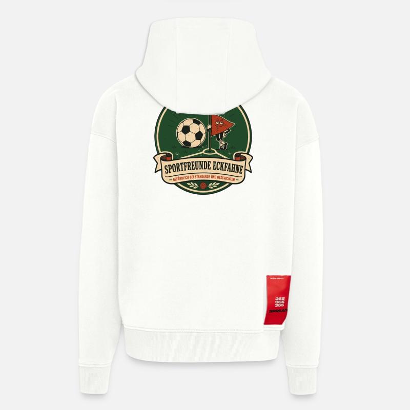 Sportfreunde Eckfahne - Zip Hoodie - made by SPREAD - OFF WHITE