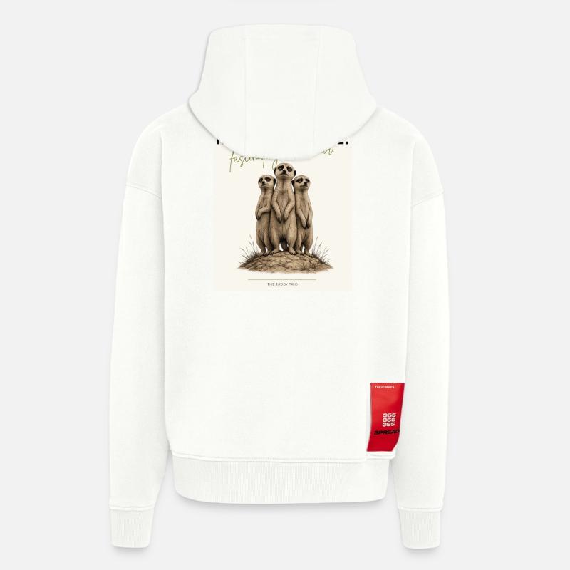How Predictable Funny Meerkat - Zip Hoodie - made by SPREAD - OFF WHITE