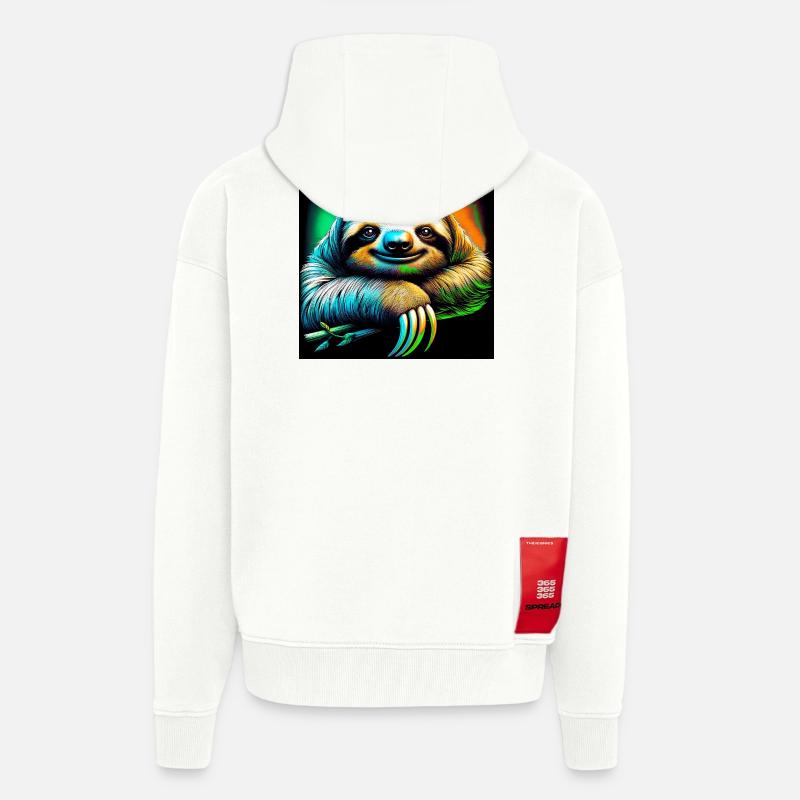 sloth - Zip Hoodie - made by SPREAD - OFF WHITE
