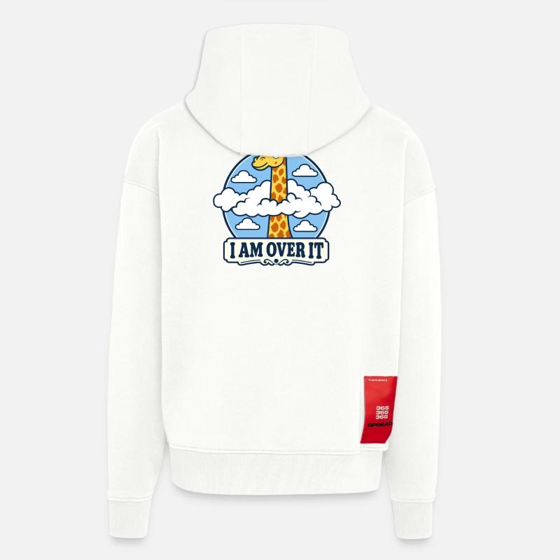 Giraffe Leave-it-behind - Zip Hoodie - made by SPREAD - OFF WHITE