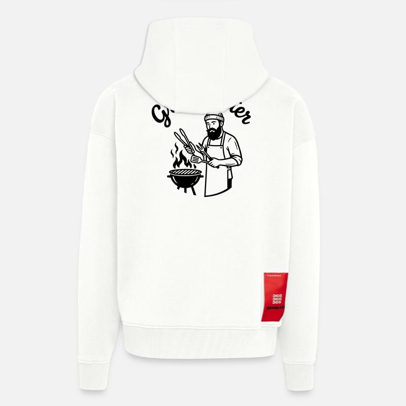 griller - Veste à capuche bio épaisse oversize fabriqué en UE - OFF WHITE