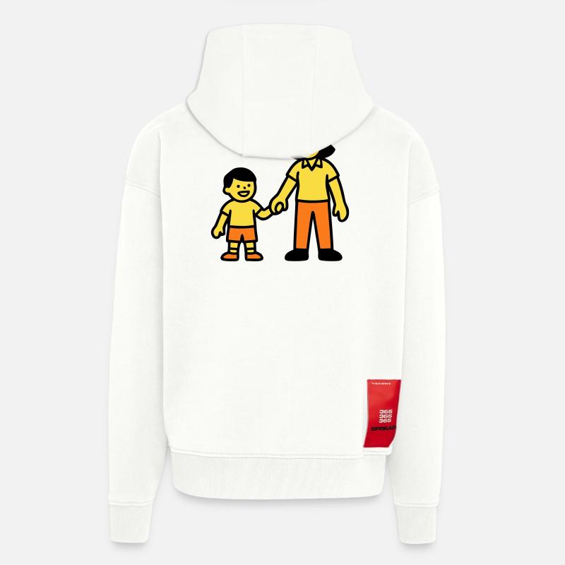 Erzieherin Kind Hand Logo - Zip Hoodie - made by SPREAD - OFF WHITE
