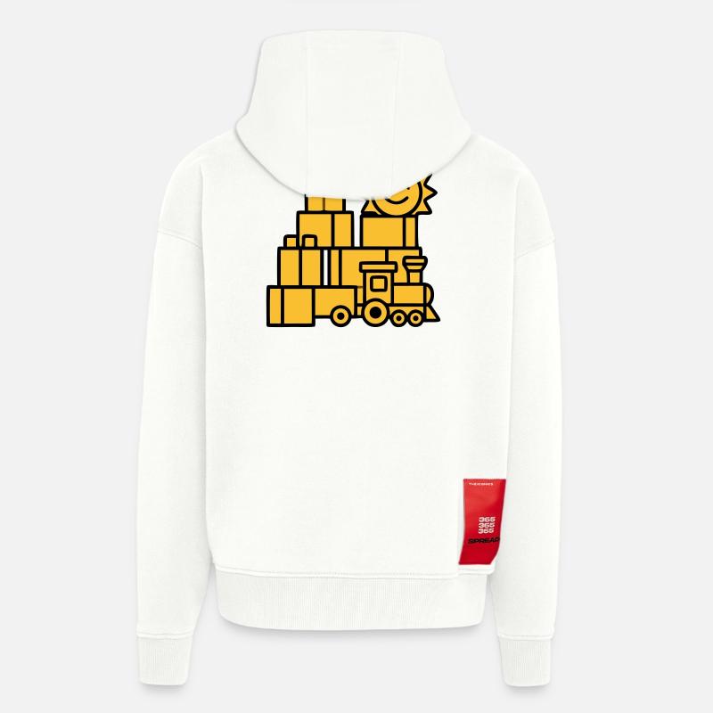 Bauklötze Eisenbahn Spielzeug - Zip Hoodie - made by SPREAD - OFF WHITE