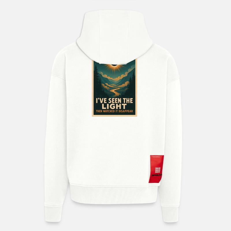 La lumière disparaît | Eclipse - Veste à capuche bio épaisse oversize fabriqué en UE - OFF WHITE