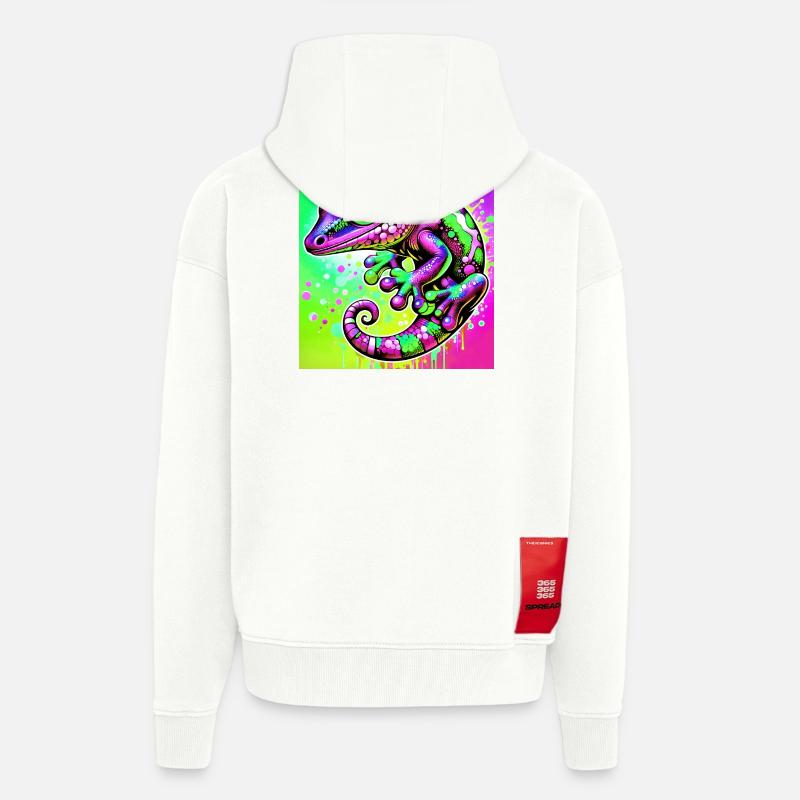 Gecko - Zip Hoodie - made by SPREAD - OFF WHITE