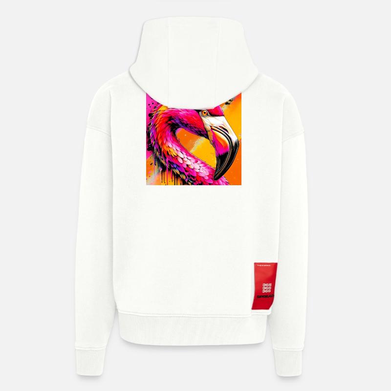 Flamant - Veste à capuche bio épaisse oversize fabriqué en UE - OFF WHITE
