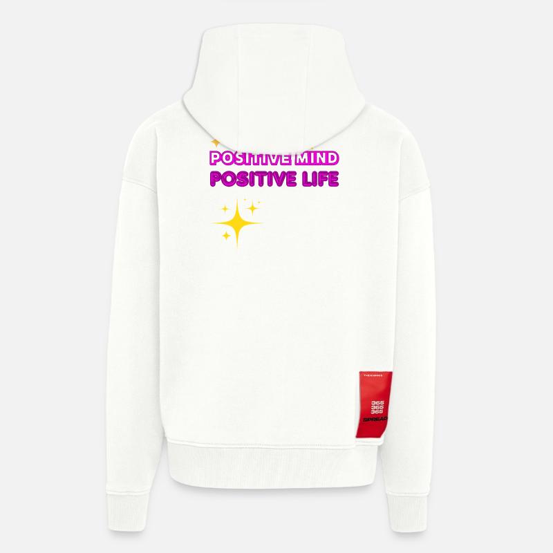 Positive Mind Positive Life Geschenkidee - Zip Hoodie - made by SPREAD - OFF WHITE