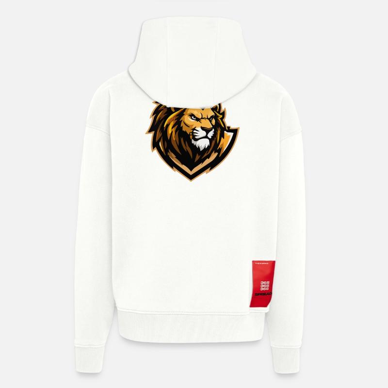 Lion Comic - Zip Hoodie - made by SPREAD - OFF WHITE