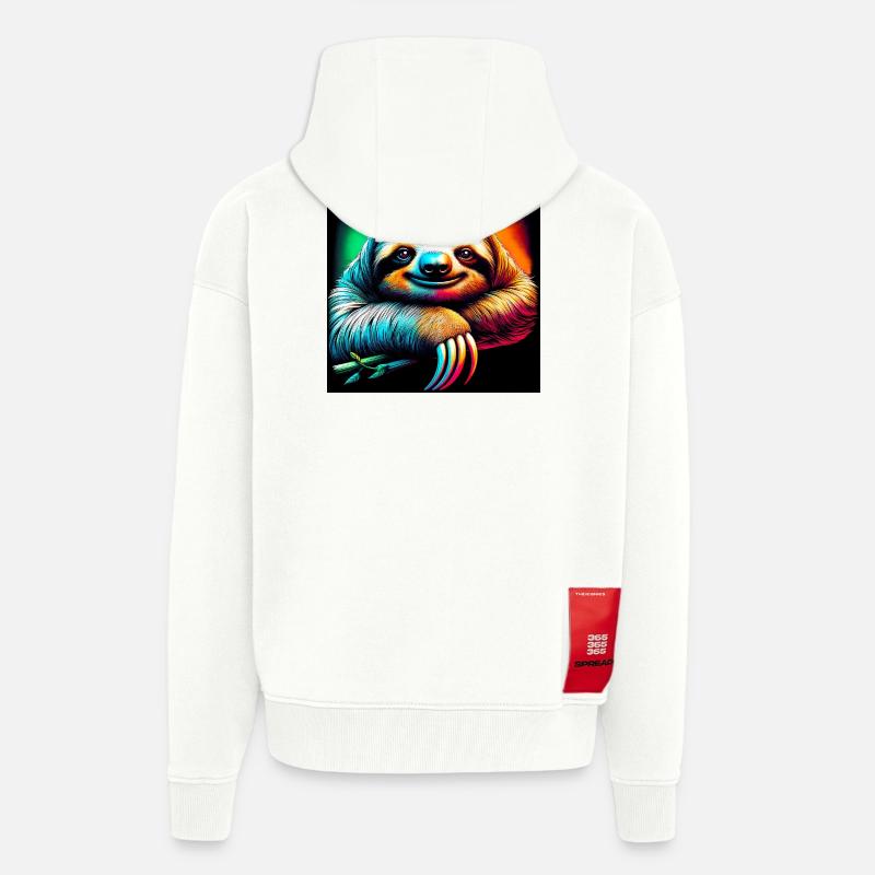 paresse - Veste à capuche bio épaisse oversize fabriqué en UE - OFF WHITE