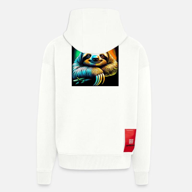 paresse - Veste à capuche bio épaisse oversize fabriqué en UE - OFF WHITE