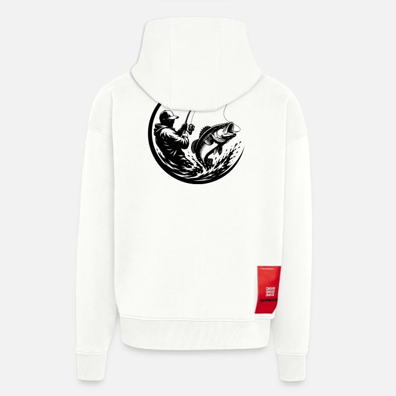 Pêcheur - Veste à capuche bio épaisse oversize fabriqué en UE - OFF WHITE
