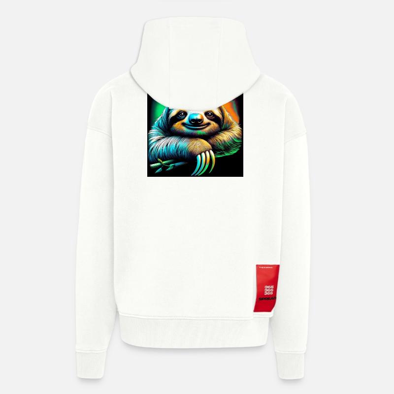 paresse - Veste à capuche bio épaisse oversize fabriqué en UE - OFF WHITE