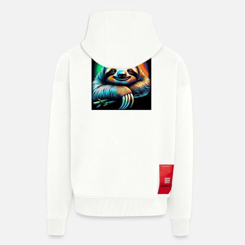 sloth - Zip Hoodie - made by SPREAD - OFF WHITE