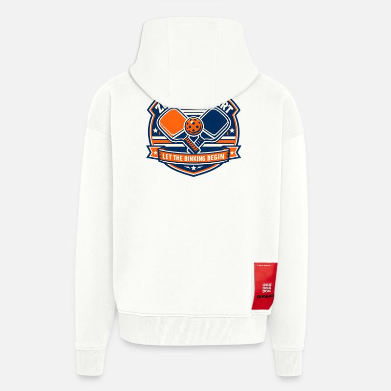 Zero-Zero-Start Drinking Badge - Zip Hoodie - made by SPREAD - OFF WHITE