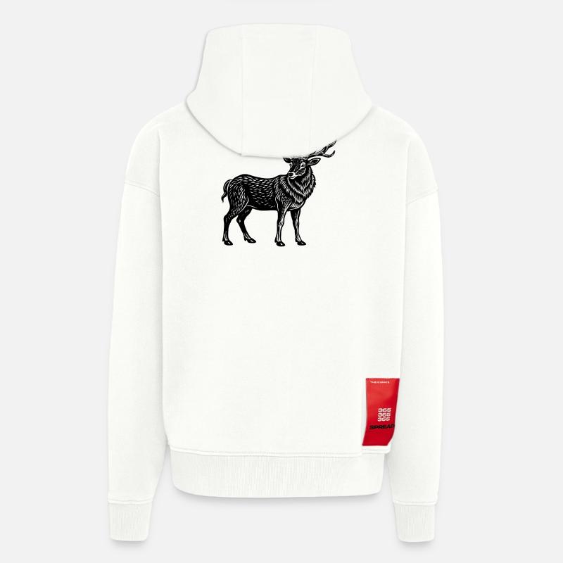elk - Zip Hoodie - made by SPREAD - OFF WHITE
