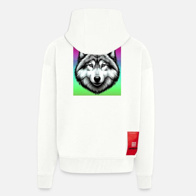 Loup - Veste à capuche bio épaisse oversize fabriqué en UE - OFF WHITE