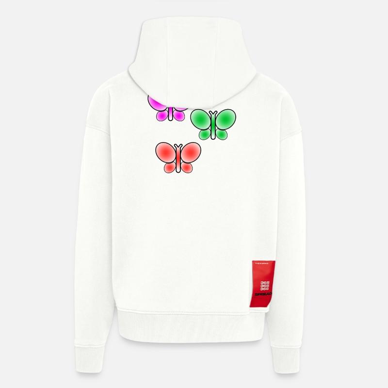 Schmetterlinge - Zip Hoodie - made by SPREAD - OFF WHITE