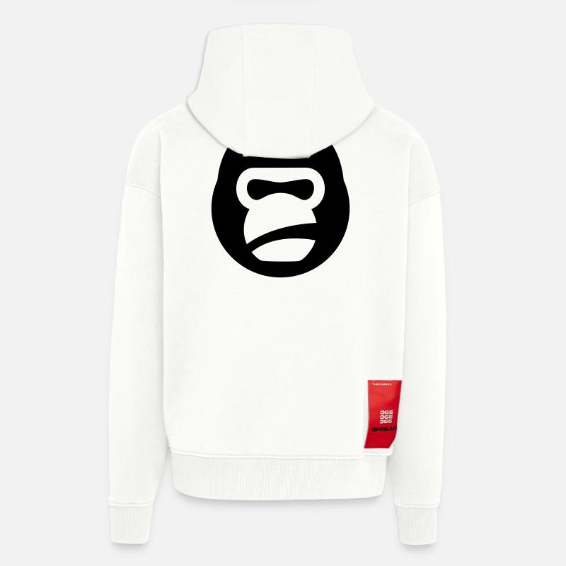 Gorilla Kettlebell – Gym Beast Logo - Zip Hoodie - made by SPREAD - OFF WHITE