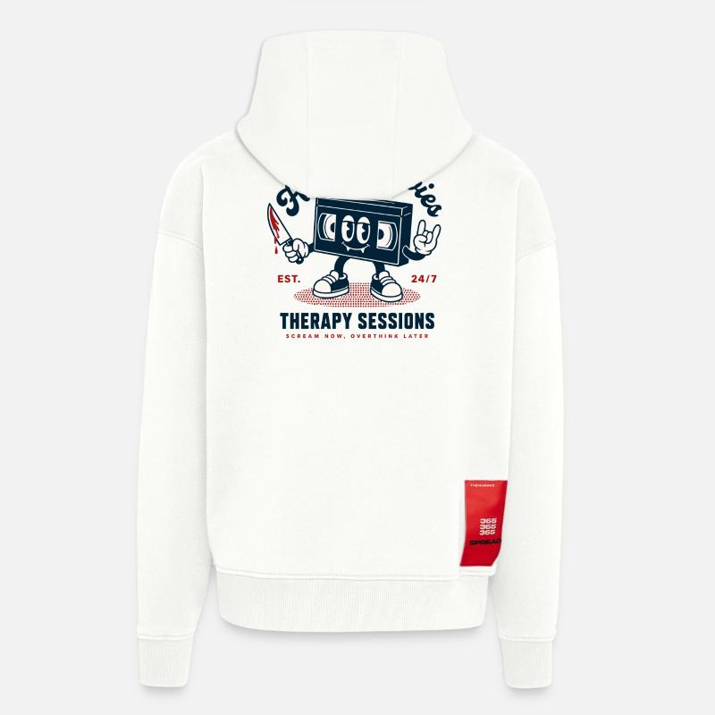 Horror Noise Therapy Sessions - Zip Hoodie - made by SPREAD - OFF WHITE