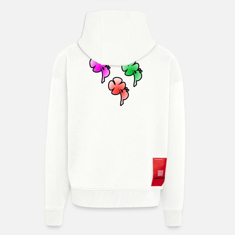 Fleur - Veste à capuche bio épaisse oversize fabriqué en UE - OFF WHITE