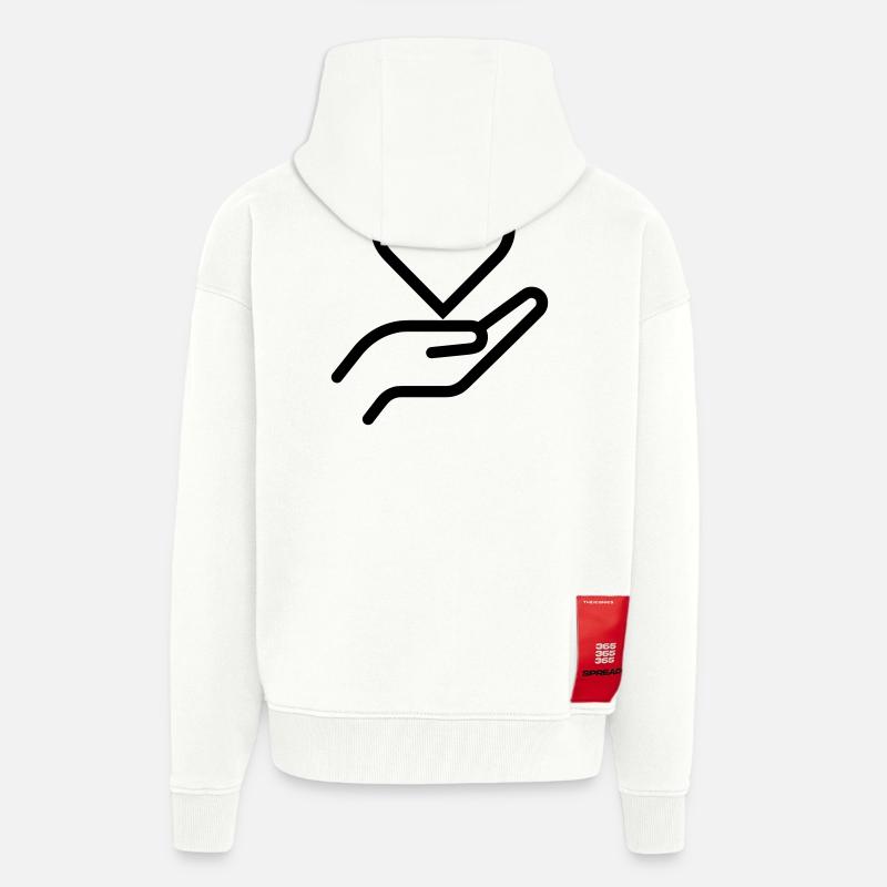 Gib Liebe - Zip Hoodie - made by SPREAD - OFF WHITE