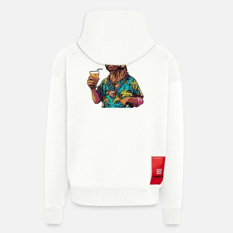 Kamel Comic Sommer - Zip Hoodie - made by SPREAD - OFF WHITE