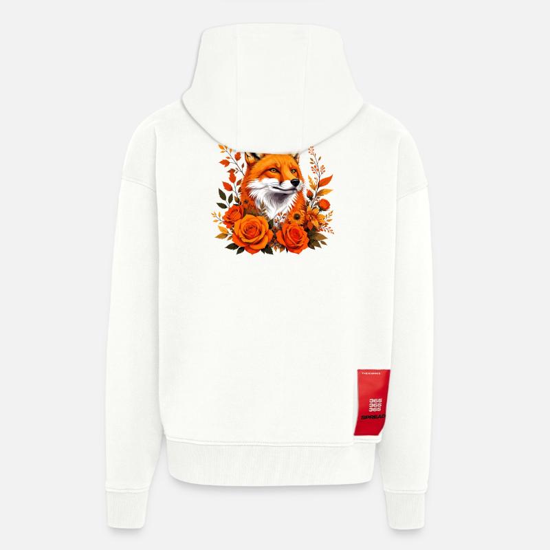 Fuchs im Herbstrausch - Zip Hoodie - made by SPREAD - OFF WHITE