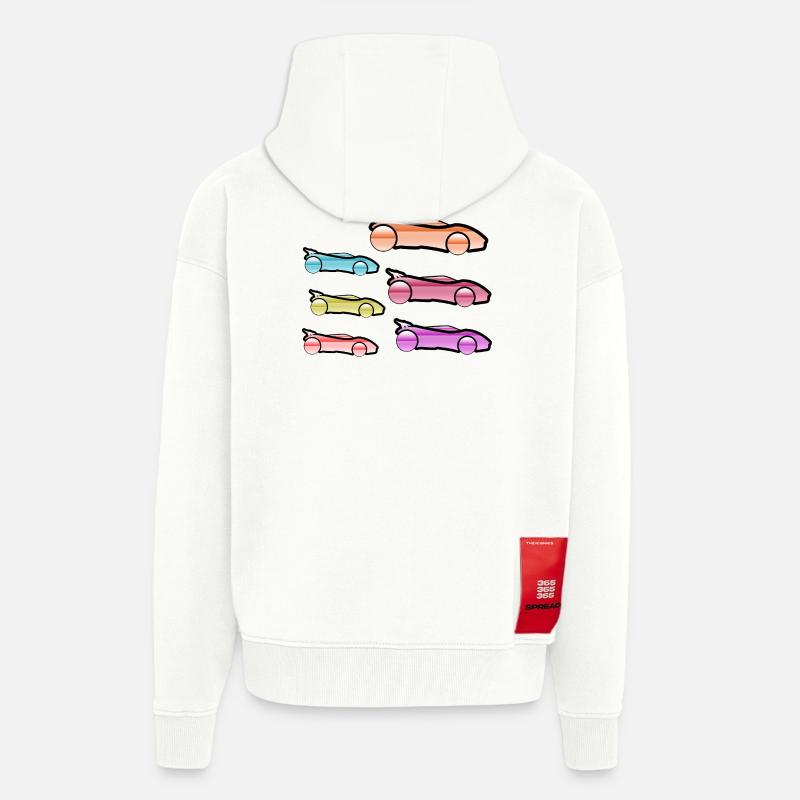 Automobiles - Veste à capuche bio épaisse oversize fabriqué en UE - OFF WHITE