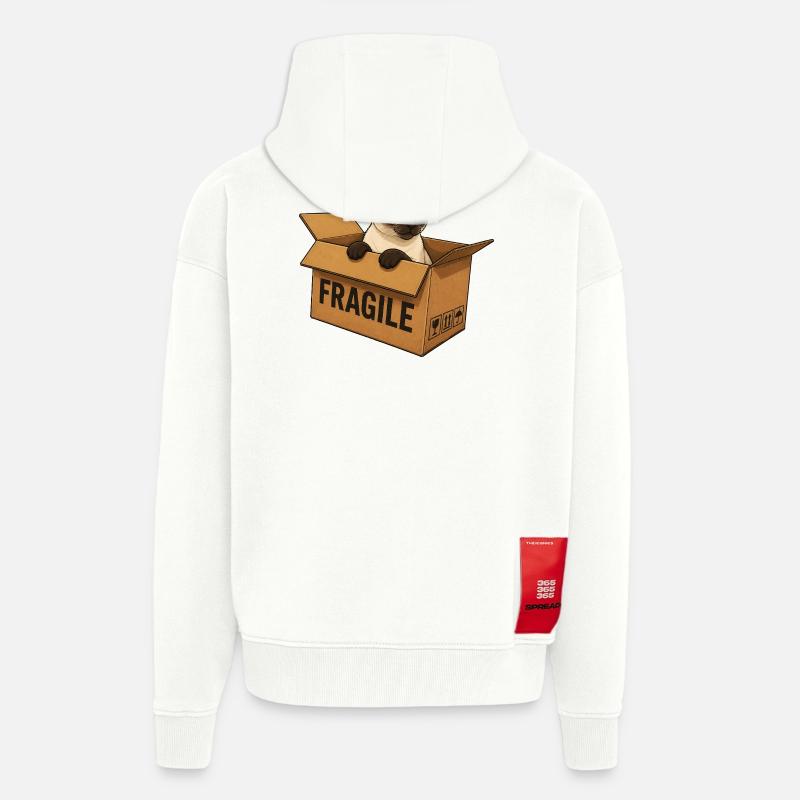 Cat Siamese - Zip Hoodie - made by SPREAD - OFF WHITE