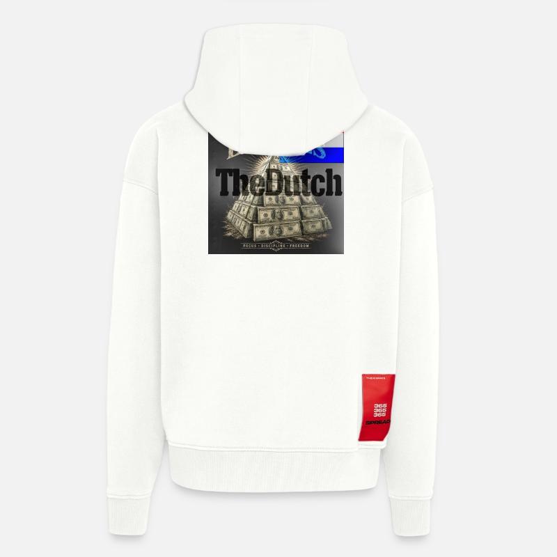 Pyramide Legacy : Concentration et Liberté - Veste à capuche bio épaisse oversize fabriqué en UE - OFF WHITE