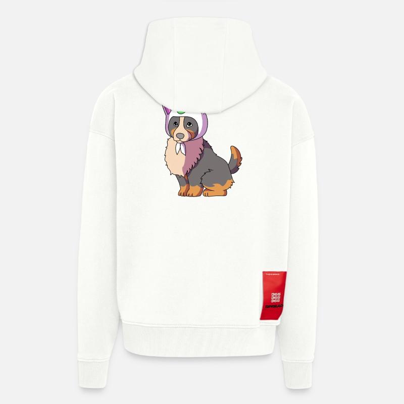 Bouvier bernois - Veste à capuche bio épaisse oversize fabriqué en UE - OFF WHITE