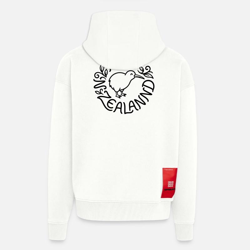 Neuseeland - Zip Hoodie - made by SPREAD - OFF WHITE