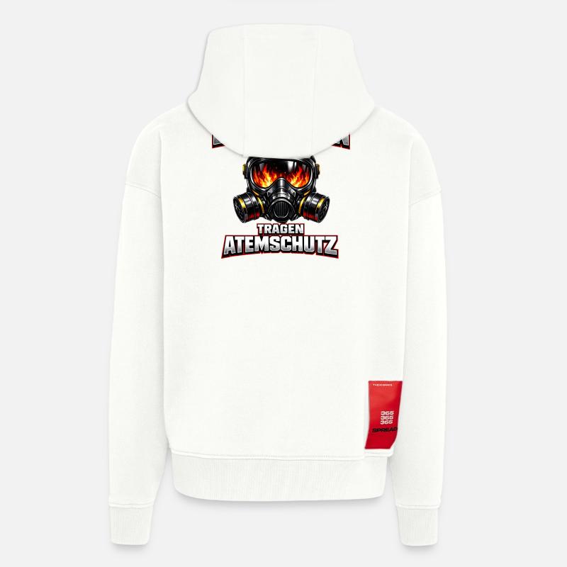 Echte Helden Tragen Atemschutz - Zip Hoodie - made by SPREAD - OFF WHITE