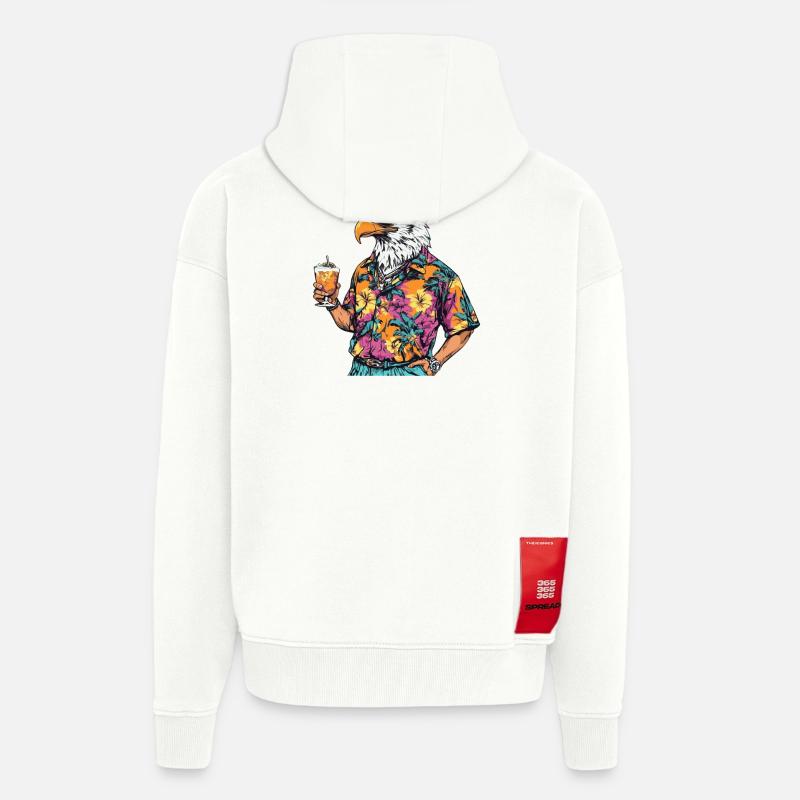 Eagle Comic Summer - Zip Hoodie - made by SPREAD - OFF WHITE