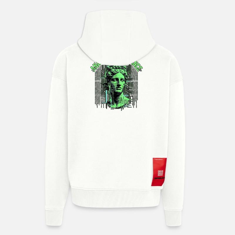 Analog Renaissance Tech - Zip Hoodie - made by SPREAD - OFF WHITE