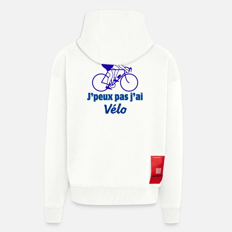 cyclisme - Veste à capuche bio épaisse oversize fabriqué en UE - OFF WHITE