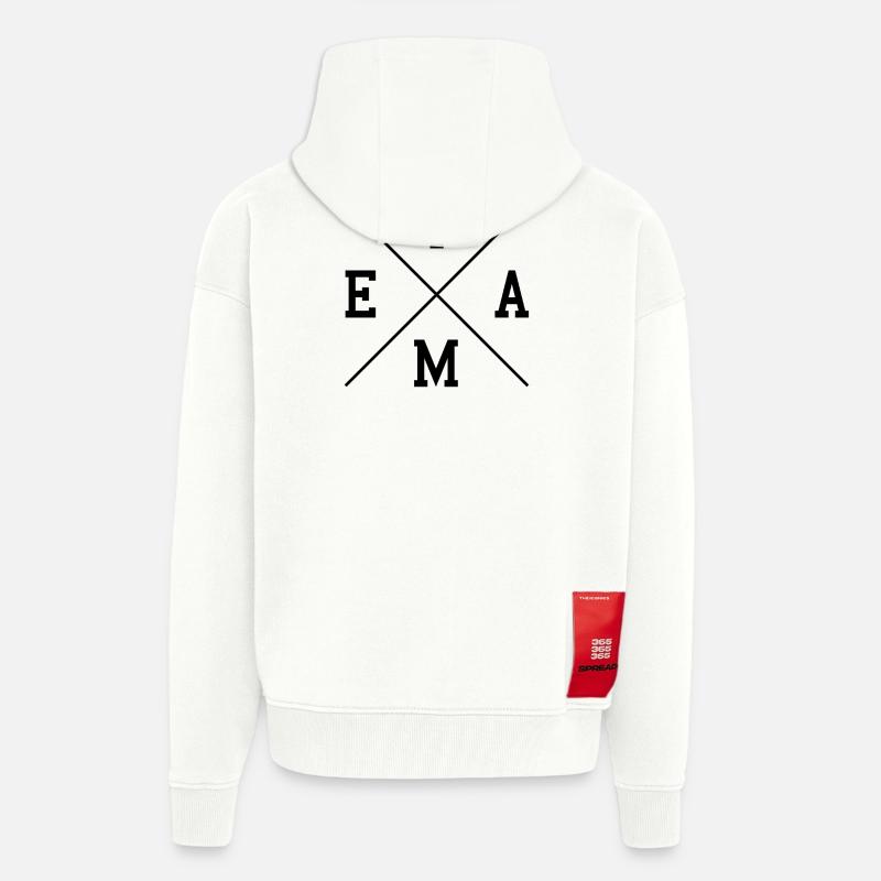 Team - Zip Hoodie - made by SPREAD - OFF WHITE