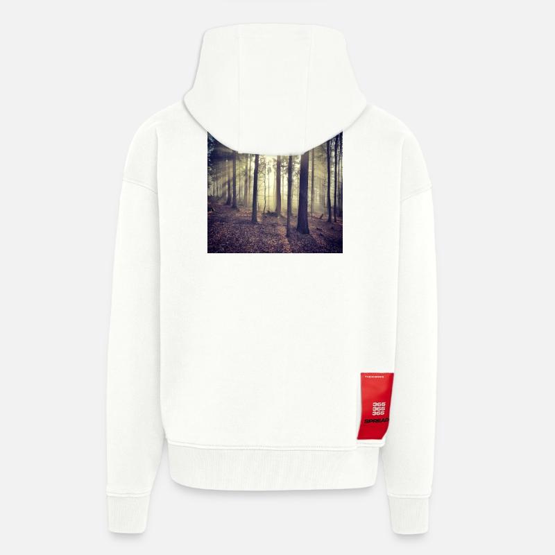 Sunbeams Forest Light - Zip Hoodie - made by SPREAD - OFF WHITE