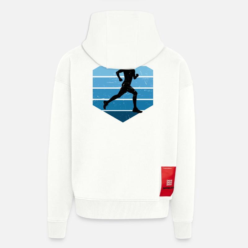 Geschenkidee für einen Running mit Running - Zip Hoodie - made by SPREAD - OFF WHITE