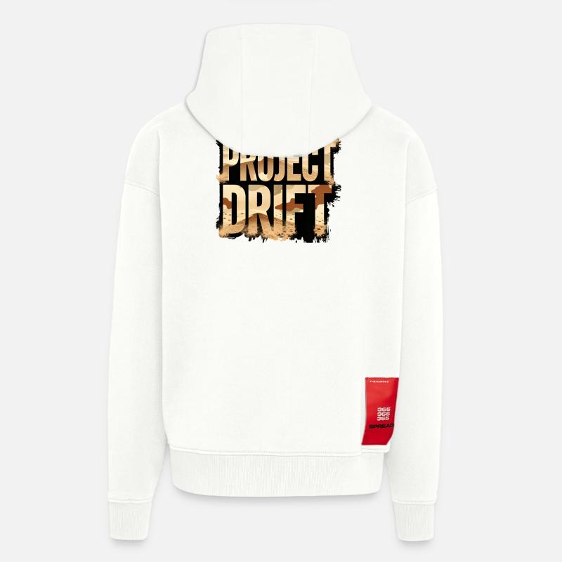 Project Drift Camouflage Racing Statement - Zip Hoodie - made by SPREAD - OFF WHITE
