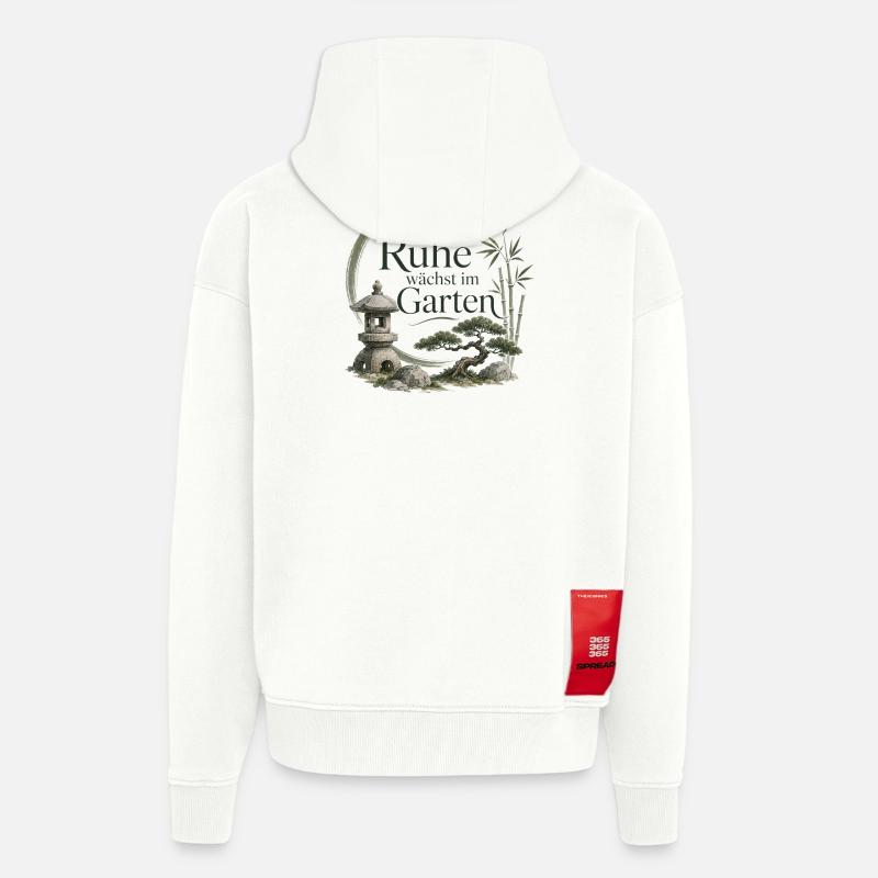 Ruhe wächst im Garten - Zip Hoodie - made by SPREAD - OFF WHITE